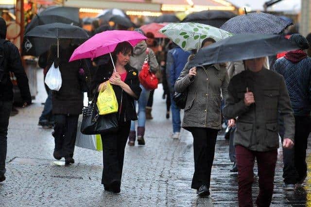 The wet weather is expected to continue over the weekend