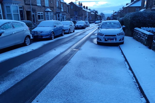 Snow in Sheffield this morning