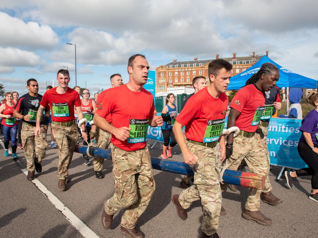 Action from the Great South Run. (201019-254)