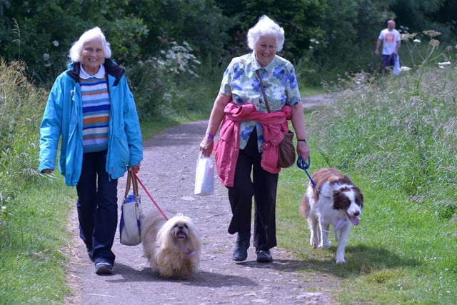 Dogs and their owners taking part in the Dogs Day Out walk held at Summerhill. Did you join in 8 years ago?