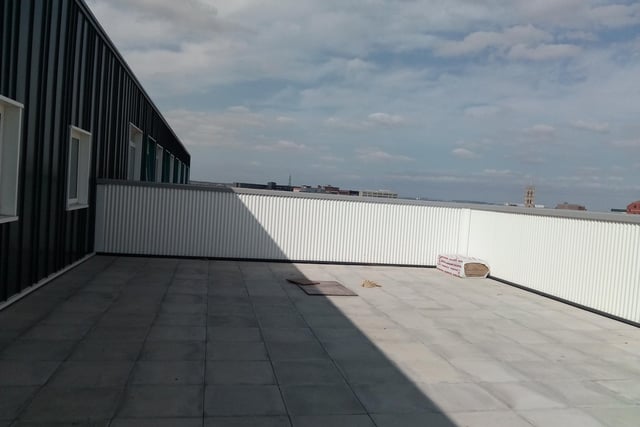 The rooftop terrace on the fifth floor of the Doncaster UTC
