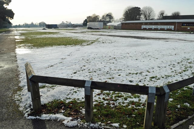 Fontwell Park near Chichester where the well-supported Boxing Day meeting was cancelled after a course inspection early in the morning.