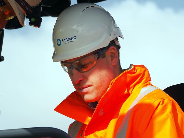 The Duke of Cambridge visits Tarmac's national skills and safety park to officially open the centre.