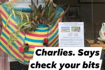 Charlie’s, by Gabby Bowlt, owner of Charlie's barbers and gifts. Also a winning entry.