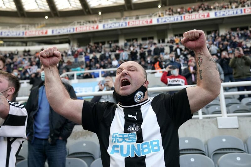 Look at the passion in this Newcastle fan's face!