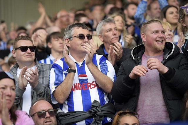 Sheffield Wednesday fans packed out Hillsborough for the Owls' play-off clinching win over Portsmouth   Pic Steve Ellis