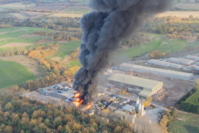 This incredible aerial shot from Paul Atherley shows the flames and the size of the fire