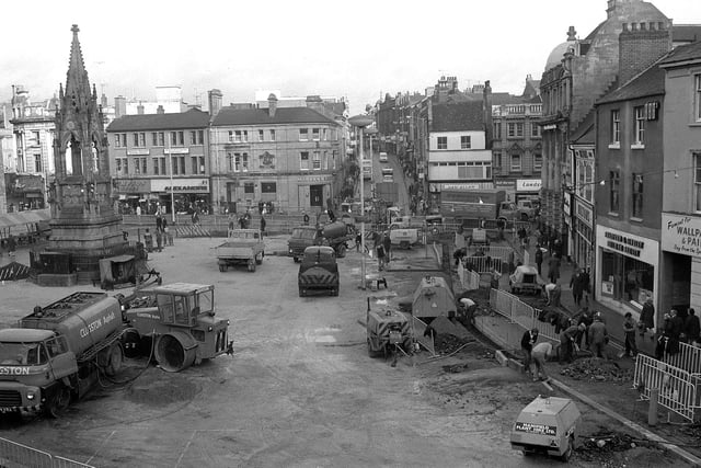 1972 was the year the market place was resurfaced, causing major disruption to the town