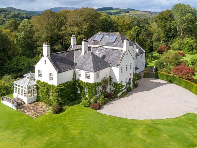 Elegant mansion house with cottage in idyllic countryside location in the southwest of Scotland. Offers over £1,750,000.