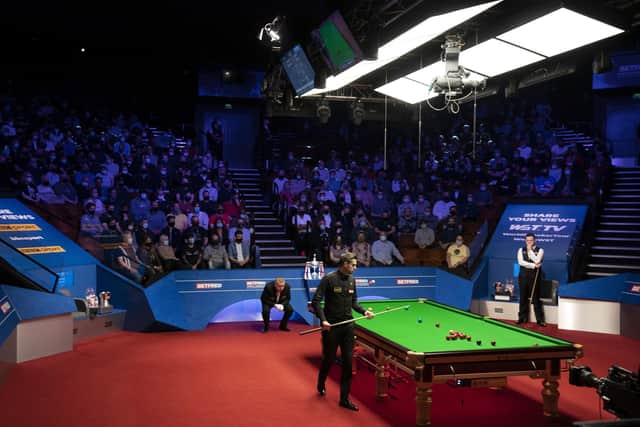 Snooker at The Crucible. Sheffield snooker fans have praised World Championships boss Barry Hearn after his staunch defence of keeping the tournament at The Crucible. Photo: Zac Goodwin/PA Wire