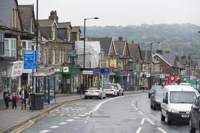 Ecclesall Road in the Banner Cross district of Sheffield