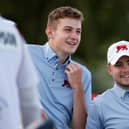 Sheffield golfers Barclay Brown (L) and Alex Fitzpatrick of Team Great Britain and Ireland look on from the first tee during Day One of The Walker Cup in Florida. (Photo by Cliff Hawkins/Getty Images).