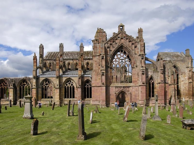 Founded in 1136 by David I, Melrose Abbey was Scotland’s first Cistercian monastery. Open from late April.