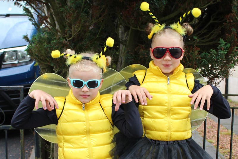 Fancy dress was not obligatory but these two had a real bee in their bonnet about it!
