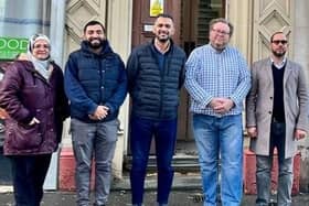 The team at Andalus Community Centre in the Mudfords Building on Exchange Street, Sheffield. Pictured left to right are Dr Ibtisam Alfarah, Hamza Saheel, Taoufik Marah, Colin Salt and Abdusiam Zagud