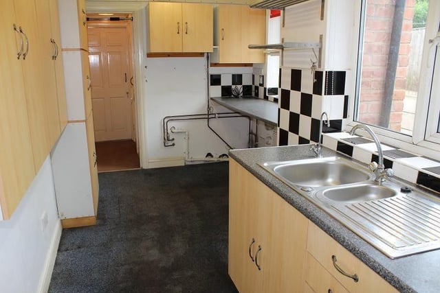 The fitted kitchen is one of the assets of the property. There are wall and base units, work surfaces, stainless-steel sink-unit, breakfast bar, double-glazed door, two double-glazed windows and plumbing for an automatic washing-machine.