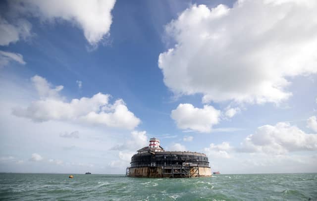 General view of No Man's fort which is on sale along with Spitbank Fort.
