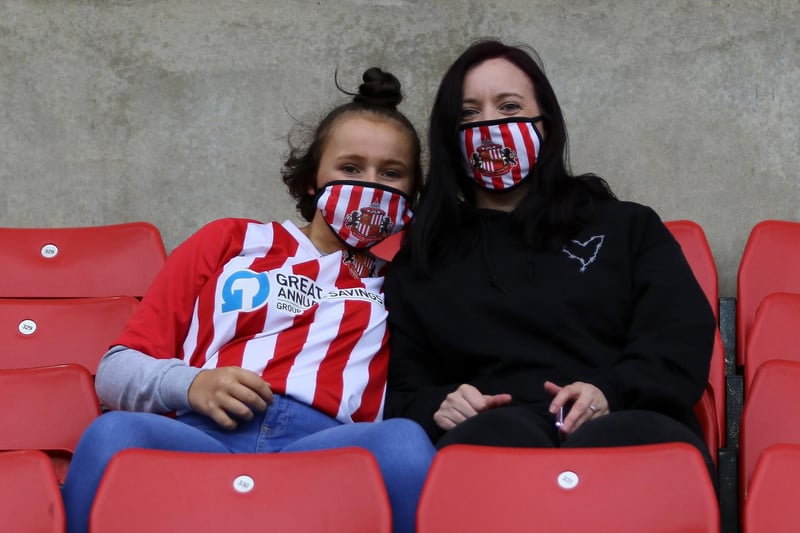 Jess Thornton pictured at the Stadium of Light ahead of kick-off, fans are back inside the Stadium for the first time in over a year.