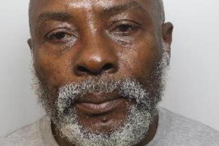Pictured is Franklin Tomlinson, aged 61, of no fixed address, who has previous convictions, admitted unlawful wounding at Sheffield Crown Court in February. Tomlinson stabbed another male with a Stanley knife on March 15, according to the court. Paul Buckley, defending, said it is difficult living on the streets and Tomlinson's father had recently passed away. Recorder Paul Kirtley sentenced Tomlinson to two-and-a-half years of custody.