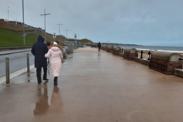 Wet and windy scenes as Storm Eunice arrives in Sunderland