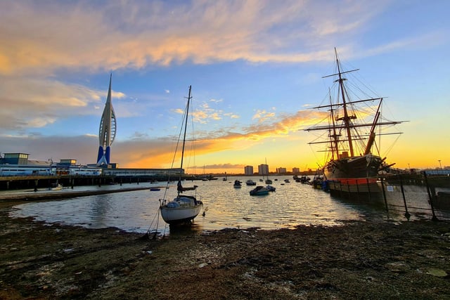 Michael Mitas advised first-time tourists to bring a camera with a large SIM card, to capture every maritime and historic feature. HMS Warrior stands proud next to the Spinnaker Tower.