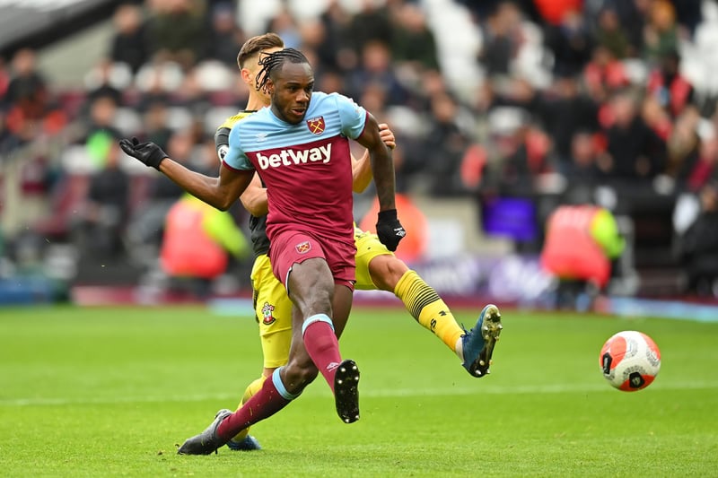 Overall squad value: £104.5m. Number of players: 20. Average player value: £5.2m. Most valuable player: Michail Antonio (£7.5m)