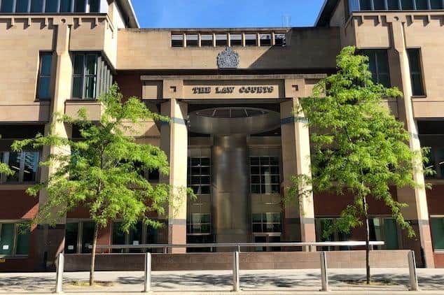Sheffield Crown Court, pictured, has heard how a Rotherham pervert has been jailed after he sexually assaulted a "suicidal" woman while she was perched on top of a high wall near All Saints Church, in Rotherham town centre.
