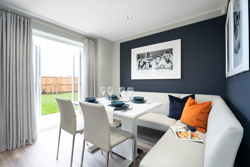 Spacious dining are with French doors opening on to the rear garden.