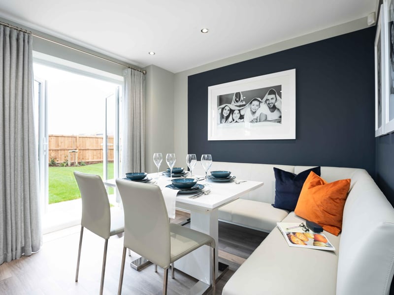 Spacious dining are with French doors opening on to the rear garden.