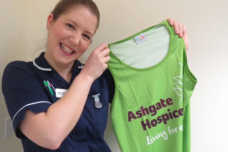Jessica Lawless, an Ashgate Hospicecare nurse, based at Chesterfield Royal Hospital in 2016.