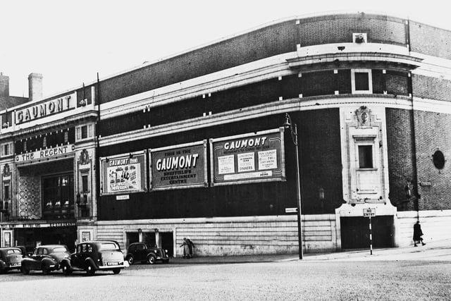 The Gaumont Cinema, Barker's Pool, Sheffield pictured in January 1953.  The cinema originally opened as The Regent in December 1927