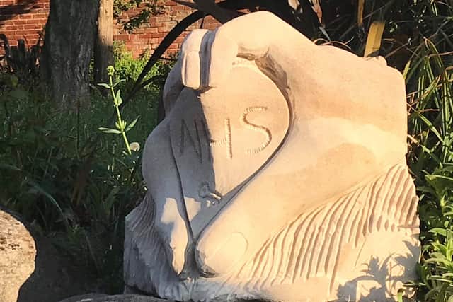 This NHS sculpture, which is the latest creation by mystery Sheffield artist known only as Wood Nymph, has appeared at Holme Lane Community Garden in Hillsborough