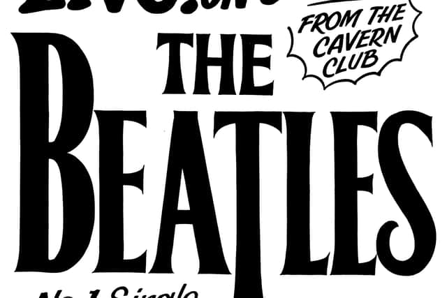 Colin Duffield’s iconic poster advertising the Beatles at the Azena Ballroom