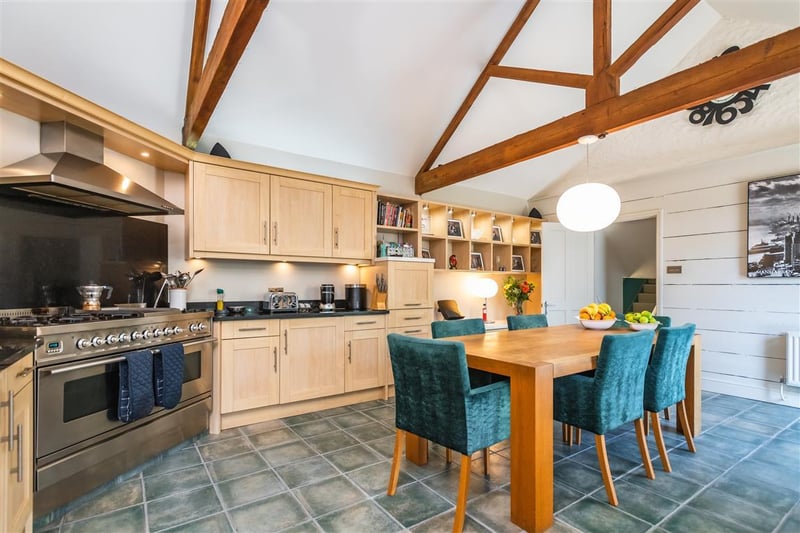 The open plan kitchen diner offers the perfect place to cook up a storm and entertain friends and family