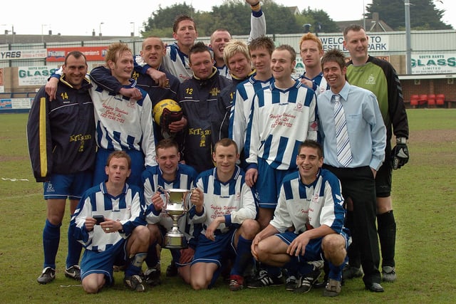 Havant Sunday League Senior Cup final winners AFC Hayling, 2006.  PICTURE: Michael Scaddan.