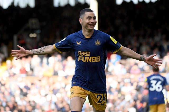 Miles’ view: The one that stands out is Almiron’s first goal away to Fulham. He exchanged passes with Bruno Guimaraes before scoring with a superb left-footed volley.

