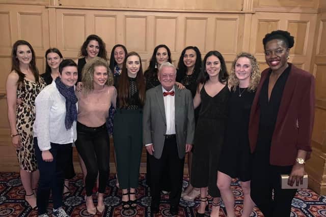 Graham and the Hatters' 2019 team at their fundraising dinner two years ago.