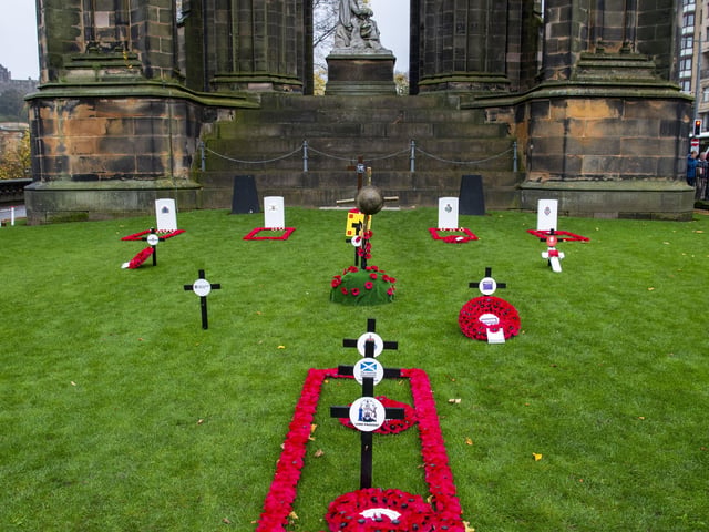 A few veterans were able to join in the virtual service at the Garden of Remembrance
