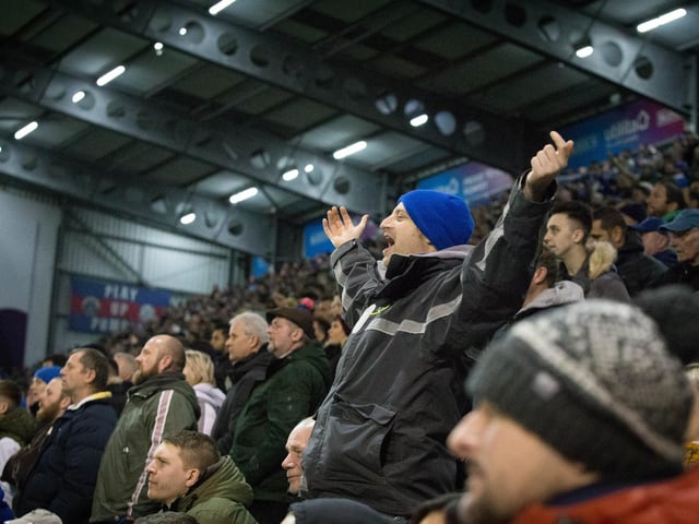 Pompey fans in fine voice at Fratton Park.