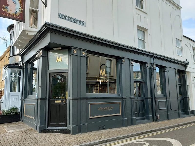 Maya, on Jubilee Terrace, has won the number one spot in Portsmouth this year on Tripadvisor. This Latin American food specialist is rated five stars with 82 reviews on Tripadvisor.