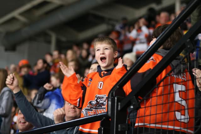 Steelers fans enjoy the win over Glasgow Clan. Photos by Dean Woolley and Hayley Roberts.