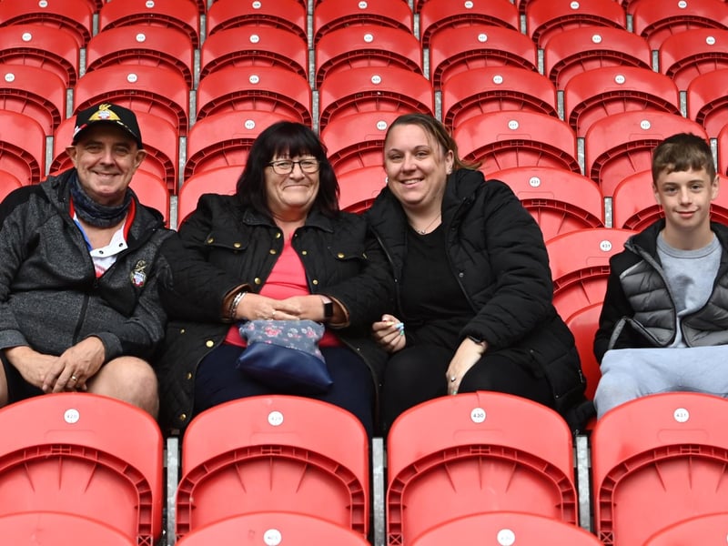 Rovers fans in the stadium during the friendly with Newcastle United