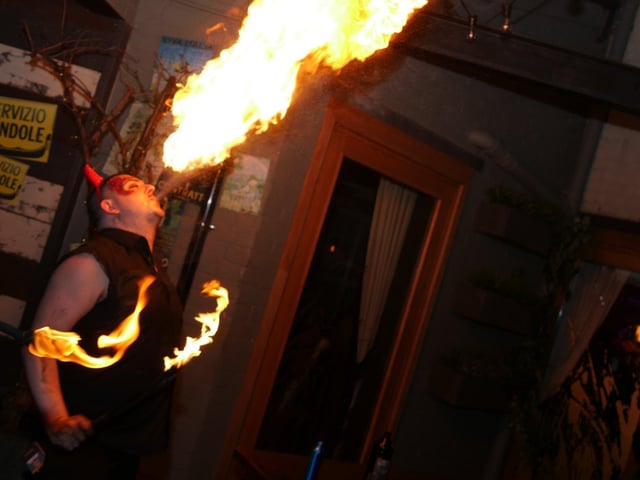Fire breathers to add to the fun
