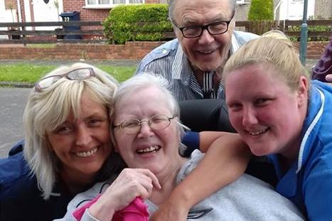 Melanie Nelson says:  "Just two of my mam's amazing carers ...they work for Comfort Call in South Shields, they always go above and beyond"