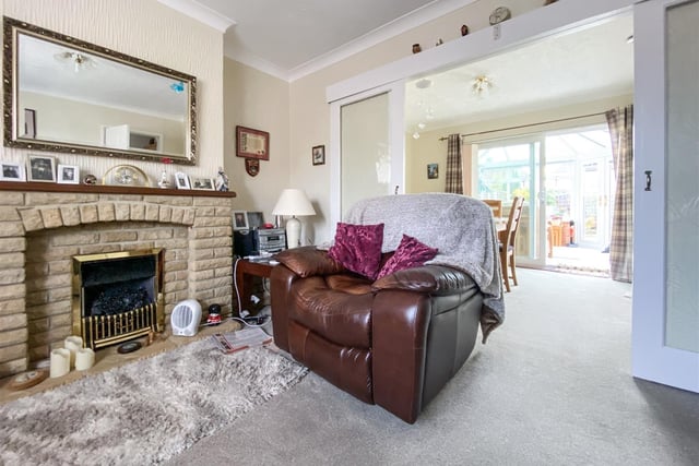 This three bedroom semi-detached house in Foxbury Grove, Portchester, is on the market for £300,000. It is listed by Castles.