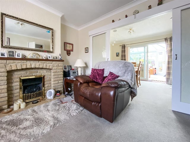 This three bedroom semi-detached house in Foxbury Grove, Portchester, is on the market for £300,000. It is listed by Castles.