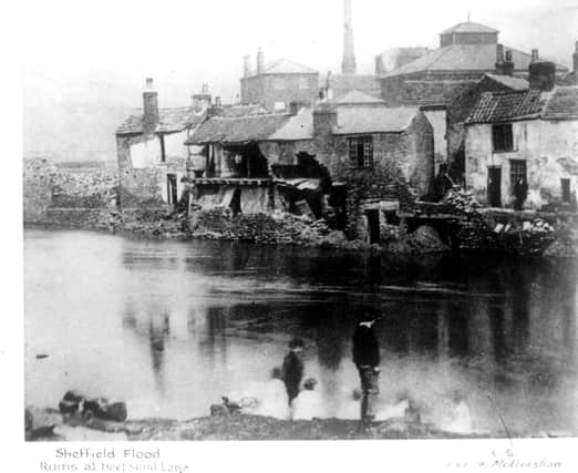 Ruins at Neepsend Lane following the Great Sheffield Flood