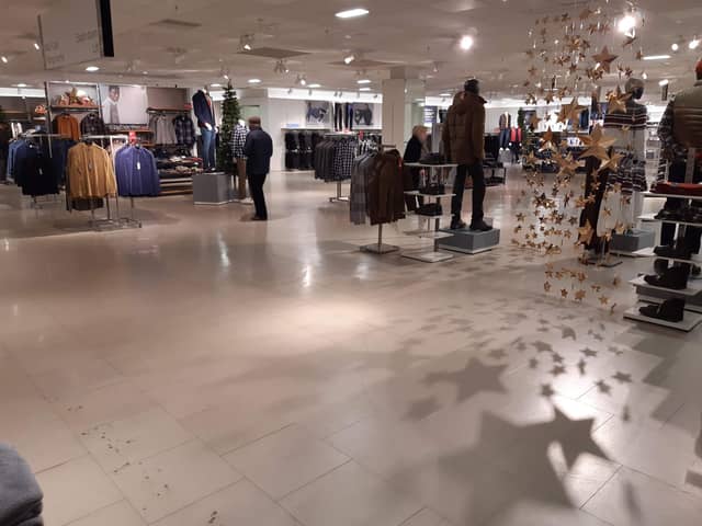 Large spaced opened up after M&S on Fargate stopped selling men's suits.