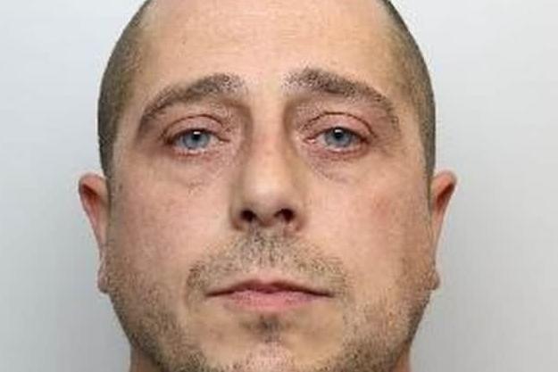 Ricky Braithwaite, aged 38 at the time of sentencing, of Newton Street, Barnsley, pictured, pleaded guilty to manslaughter at Sheffield Crown Court after he killed a 60-year-old man during an assault. Braithwaite admitted attacking Graham Linstead in an unprovoked assault on Pitt Street West, Barnsley, on September 4, 2021. CCTV cameras captured Braithwaite punching Mr Linstead twice, causing him to fall backwards and hit his head on the ground. Mr Linstead was rushed to hospital in a critical condition and died of his injuries four days later.  Braithwaite was sentenced to six years of custody.