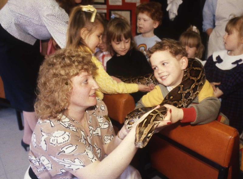 Pupils at Millfield Nursery School took their pets in to school as part of Pets Week in 1989. Is there someone you know in this photo?